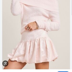 Francesca's Collections Bubble Mini Skirt Pink Large Nwt